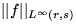 $\vert\vert f\vert\vert _{L^\infty(r,s)}$