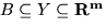 $B \subseteq Y \subseteq { \bf R^m}$