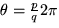 $\theta = \frac{p}{q} 2 \pi$