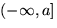 $(-\infty, a]$