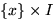 $\{x\} \times I$