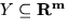 $Y \subseteq { \bf R^m}$