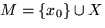 $X = \{ (x,y) \in { \bf R^2} \mid x= 0 \}$